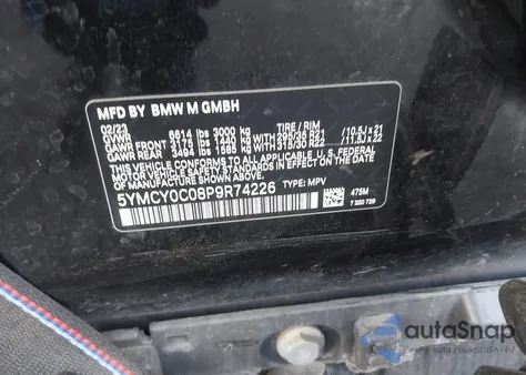 2023 BMW X6 M z USA, uszkodzony, nr VIN 5YMCY0C08P9R74226